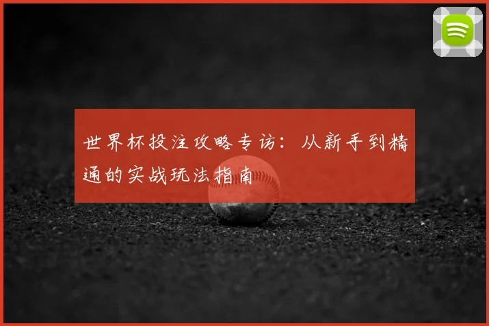 世界杯投注攻略专访：从新手到精通的实战玩法指南